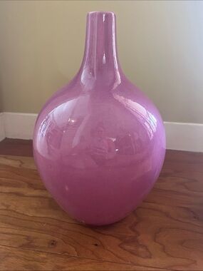 Crate&Barrel large purple decorative vase